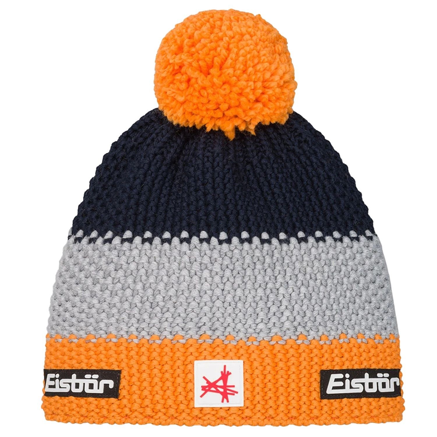 czapka Eisbär Star Pompon MÜ SA - 557/Flame Orange/Hellgrau/Nacht - unisex junior