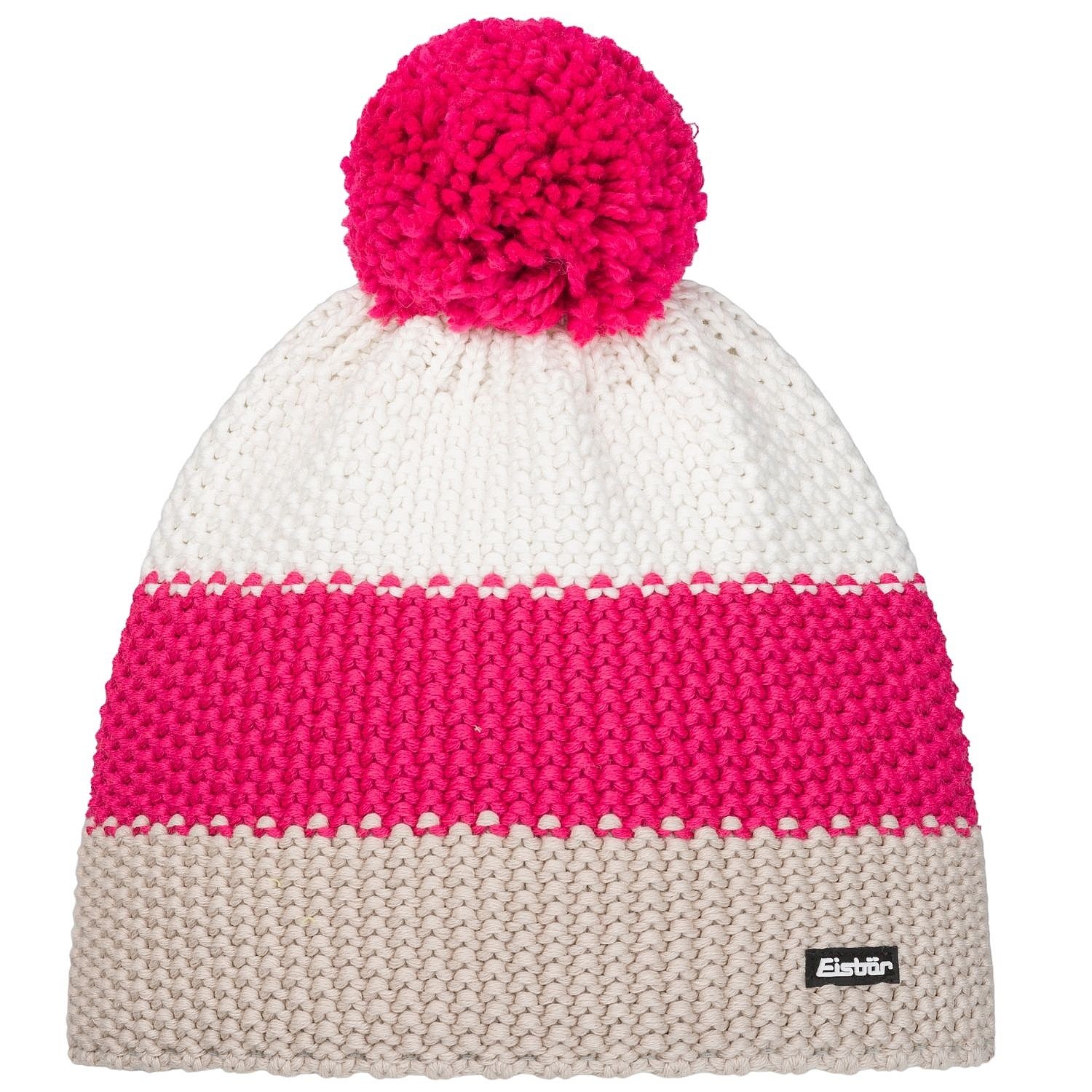 cap Eisbär Star Pompon MÜ - 133/Brushed Silver/Pitti Pink/White