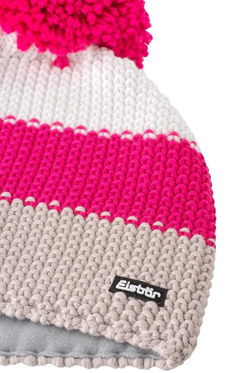 cap Eisbär Star Pompon MÜ - 133/Brushed Silver/Pitti Pink/White