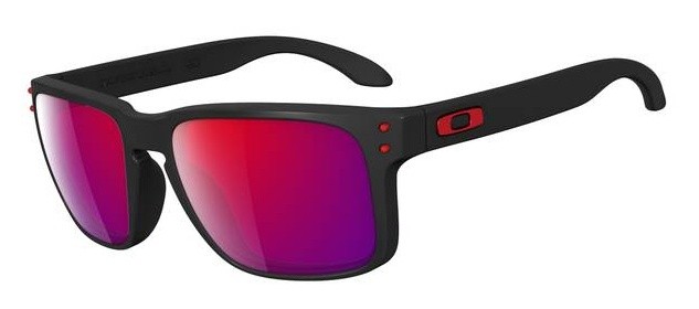 des lunettes Oakley Holbrook - Matte Black/Positive Red Iridium