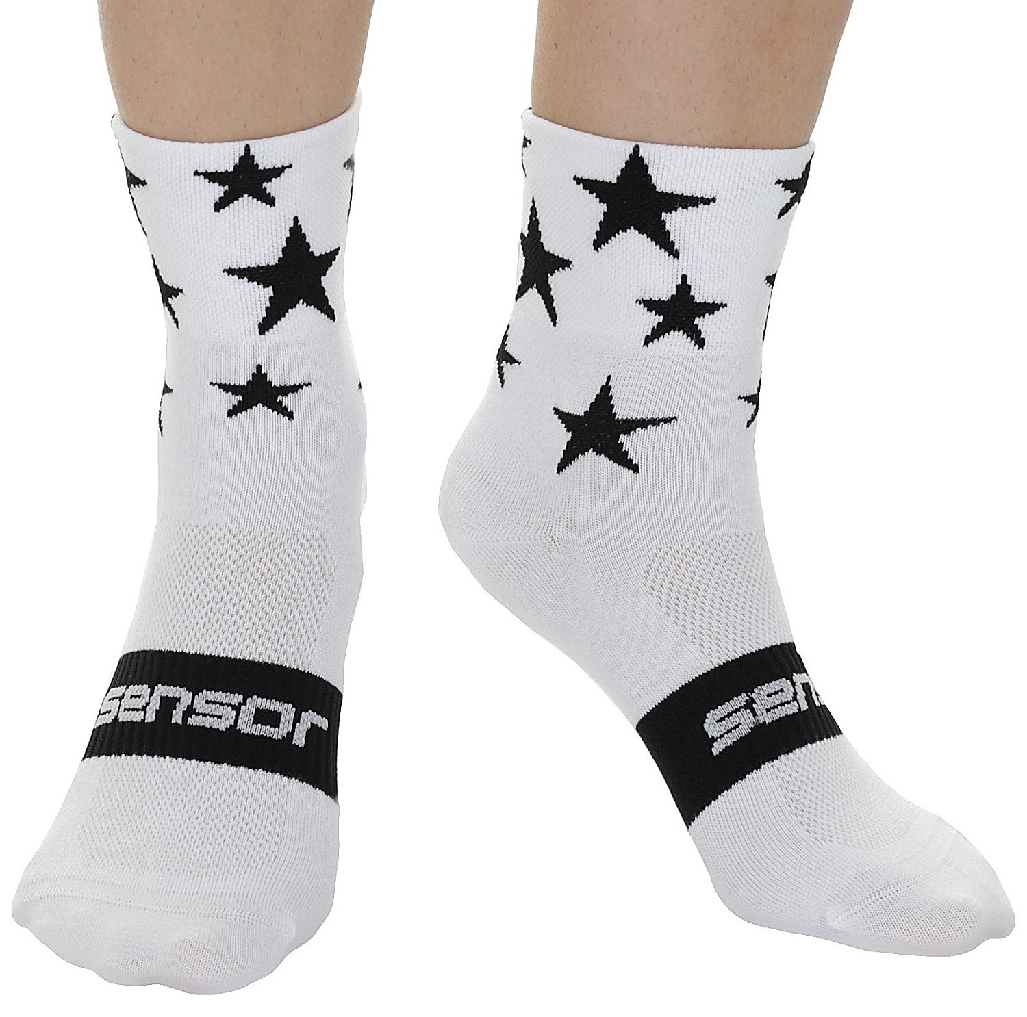 sockor Sensor Stars - White/Black