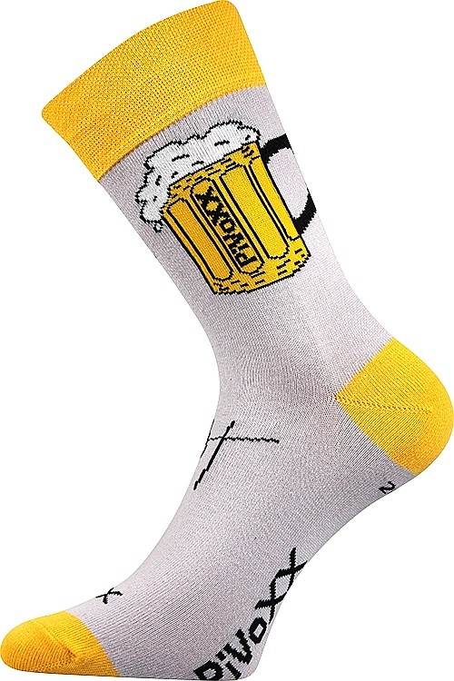 skarpetki Voxx Pivoxx - Light Gray/Yellow
