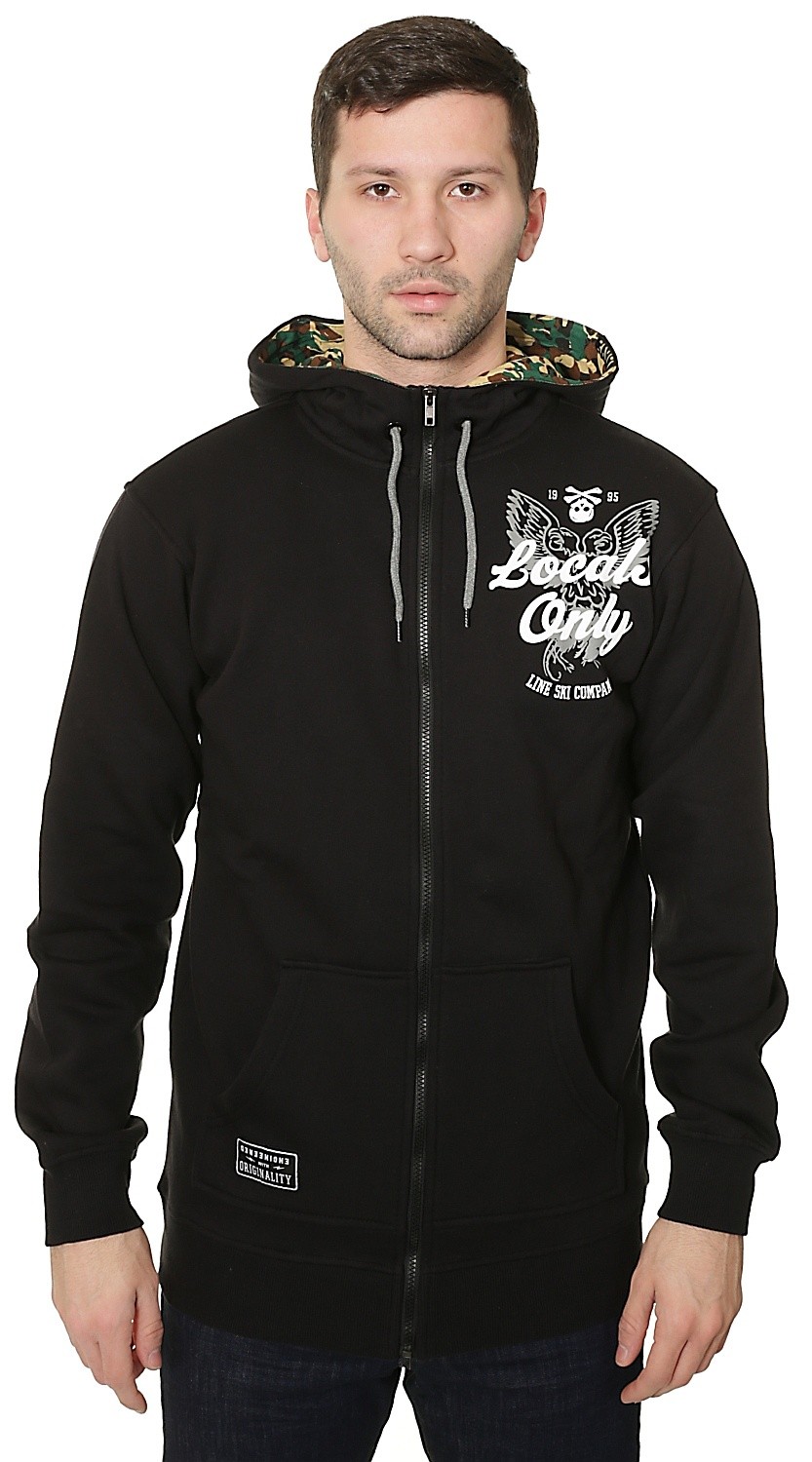 sudadera Line Benchmark Zip - Black