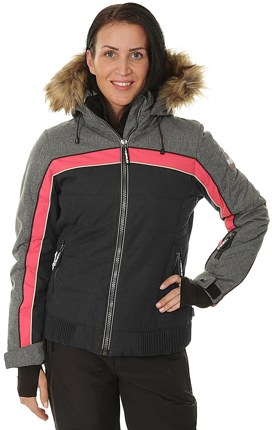 Jacke Rehall Kate Fur - Gray Melange