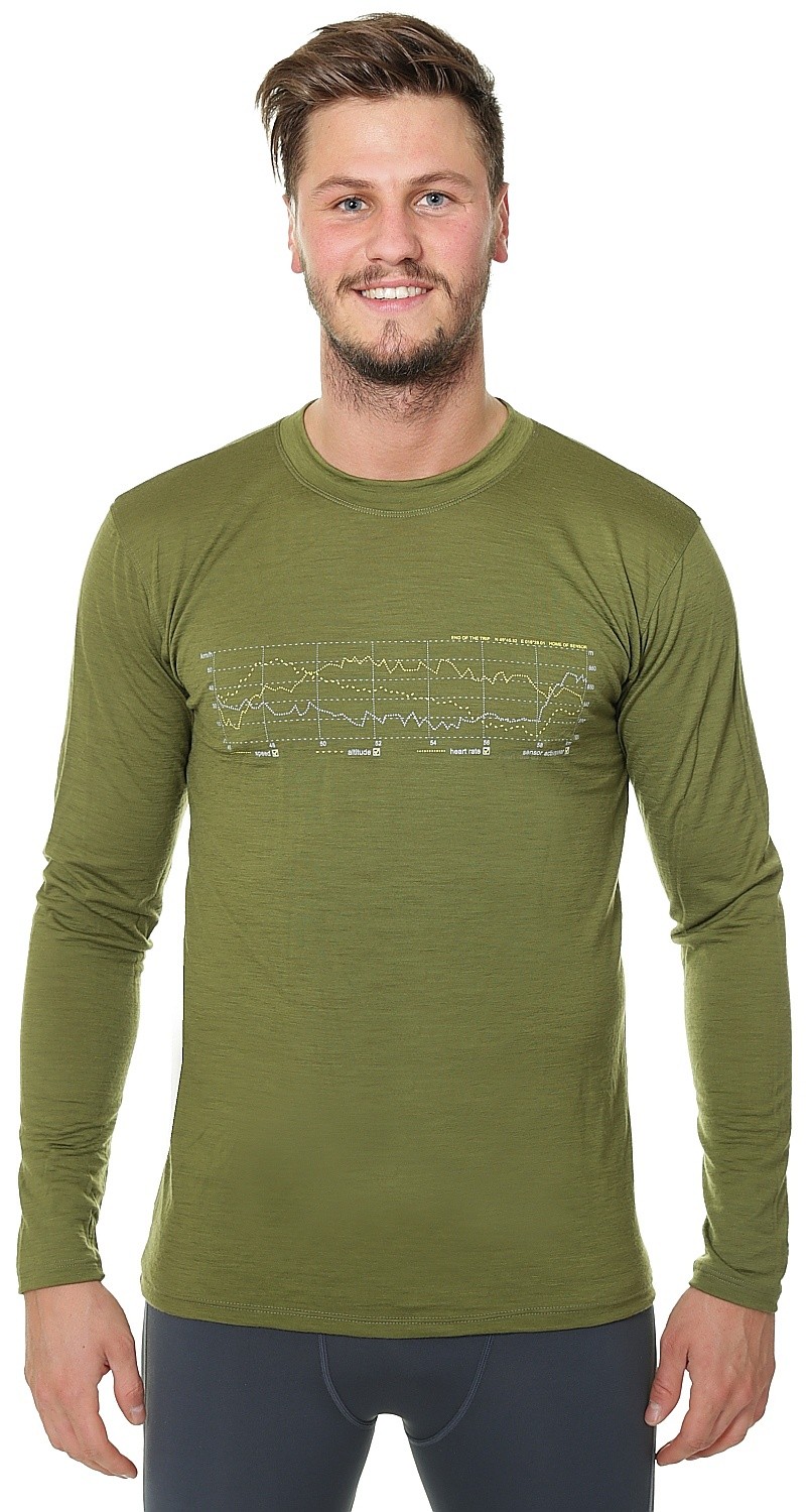 tričko Sensor Merino Wool Active LS - Safari