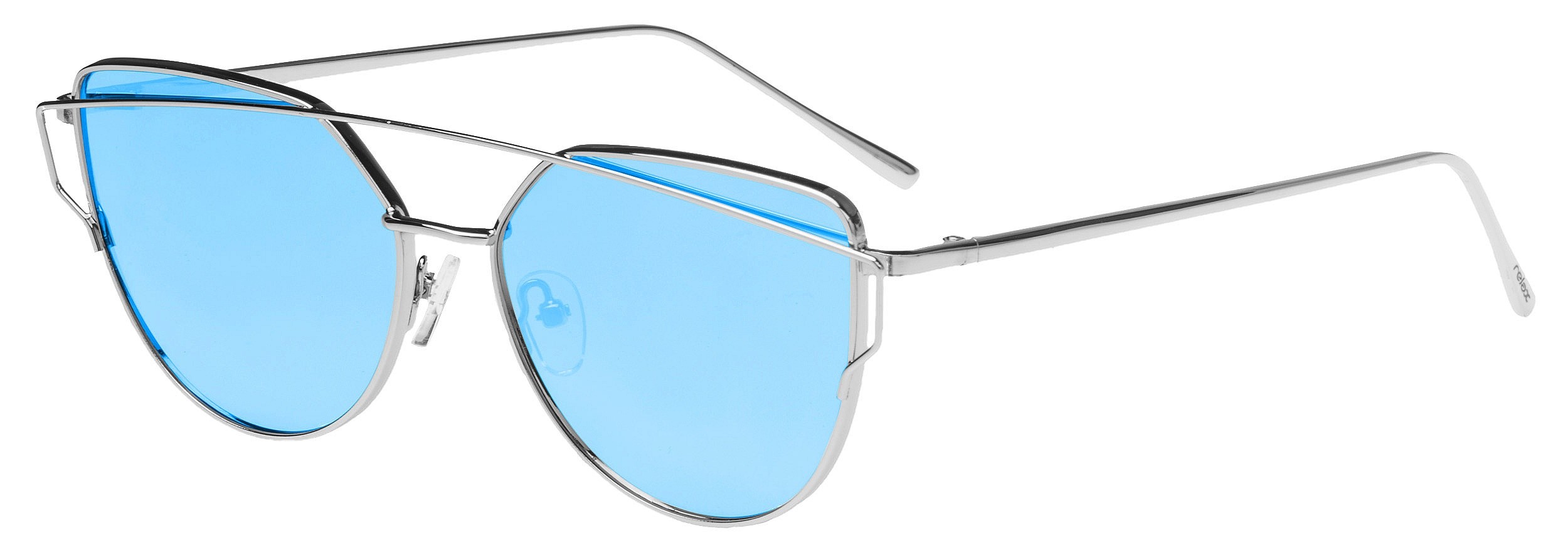 des lunettes Relax Jersey XS Tafahi - R2333B/Shiny Silver/Gray Cloud/Iceblue Platinum