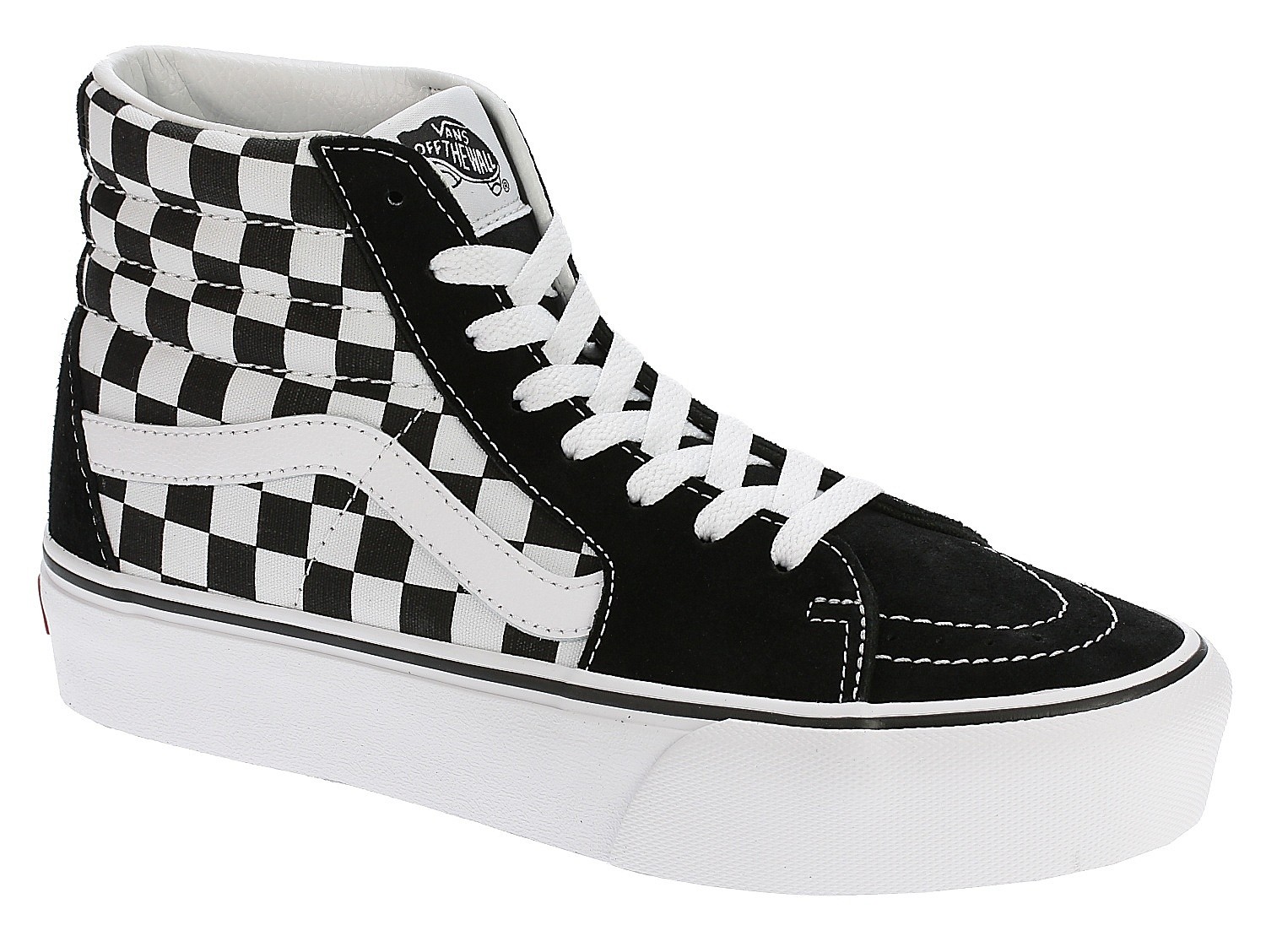 sko Vans Sk8-Hi Platform 2 - Checkerboard/True White