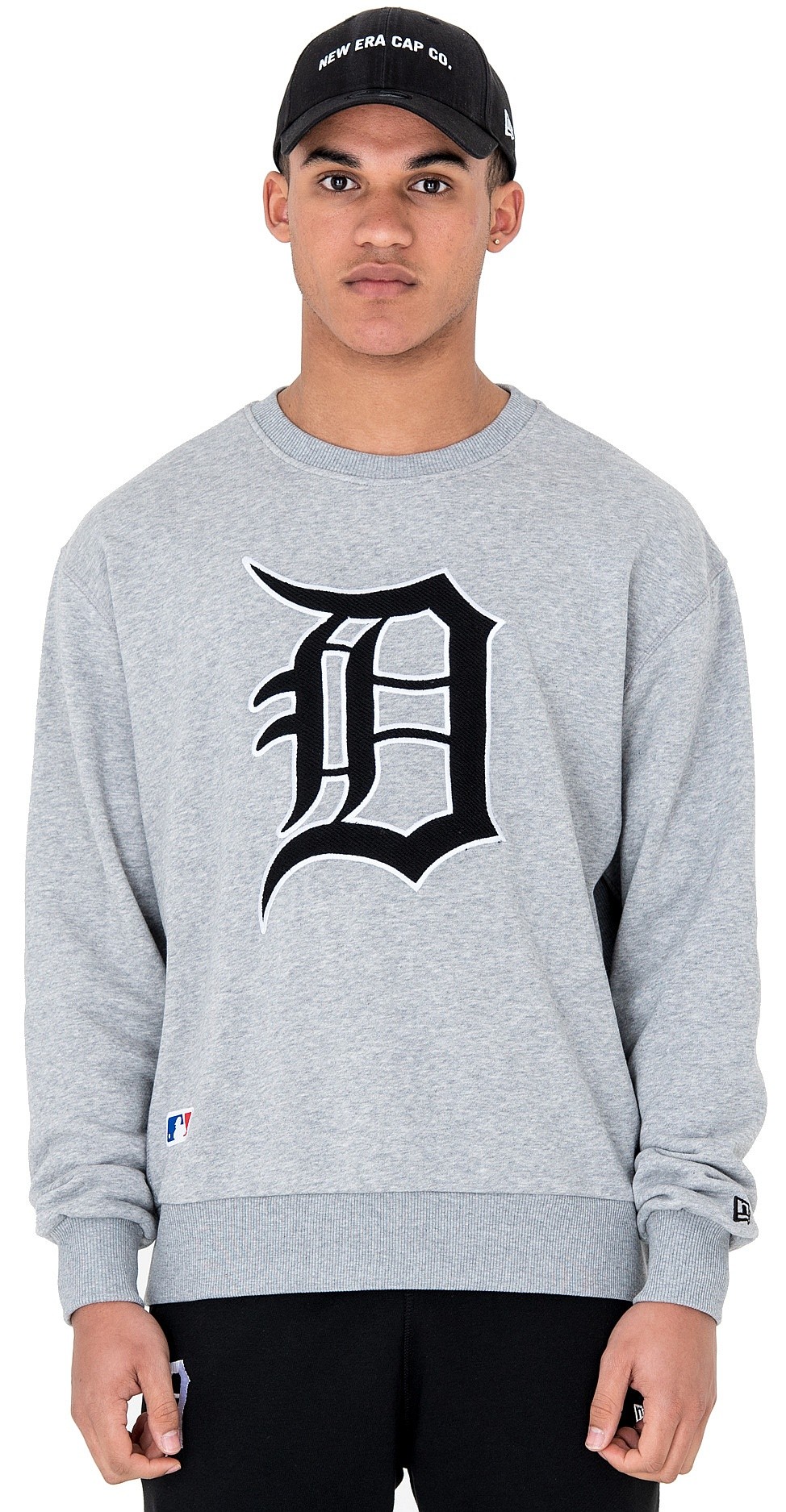sweat-shirt New Era Post Grad Pack XL Crew MLB Detroit Tigers - Light Gray Heather - men´s