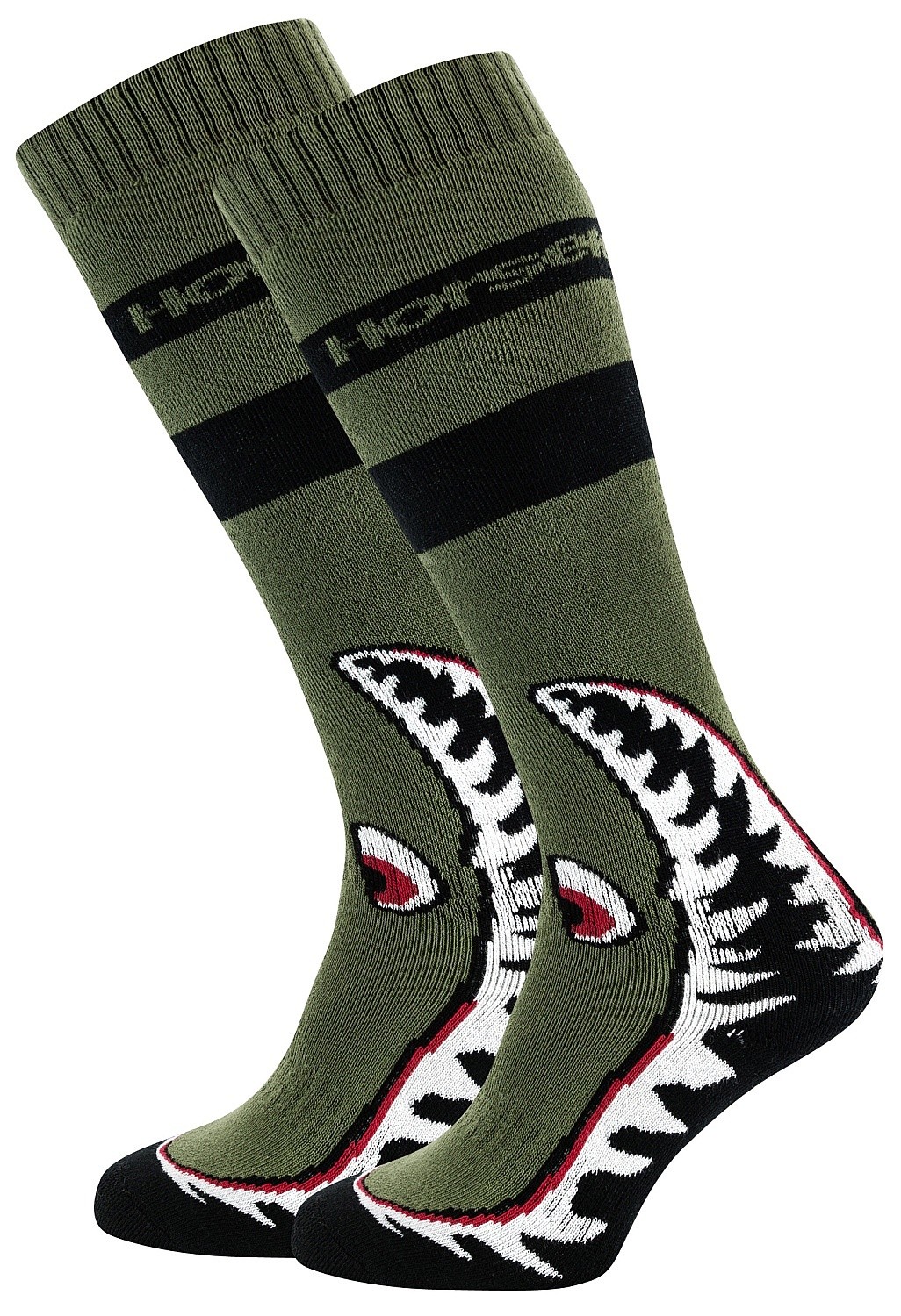 calcetines Horsefeathers Shark - Olive - men´s