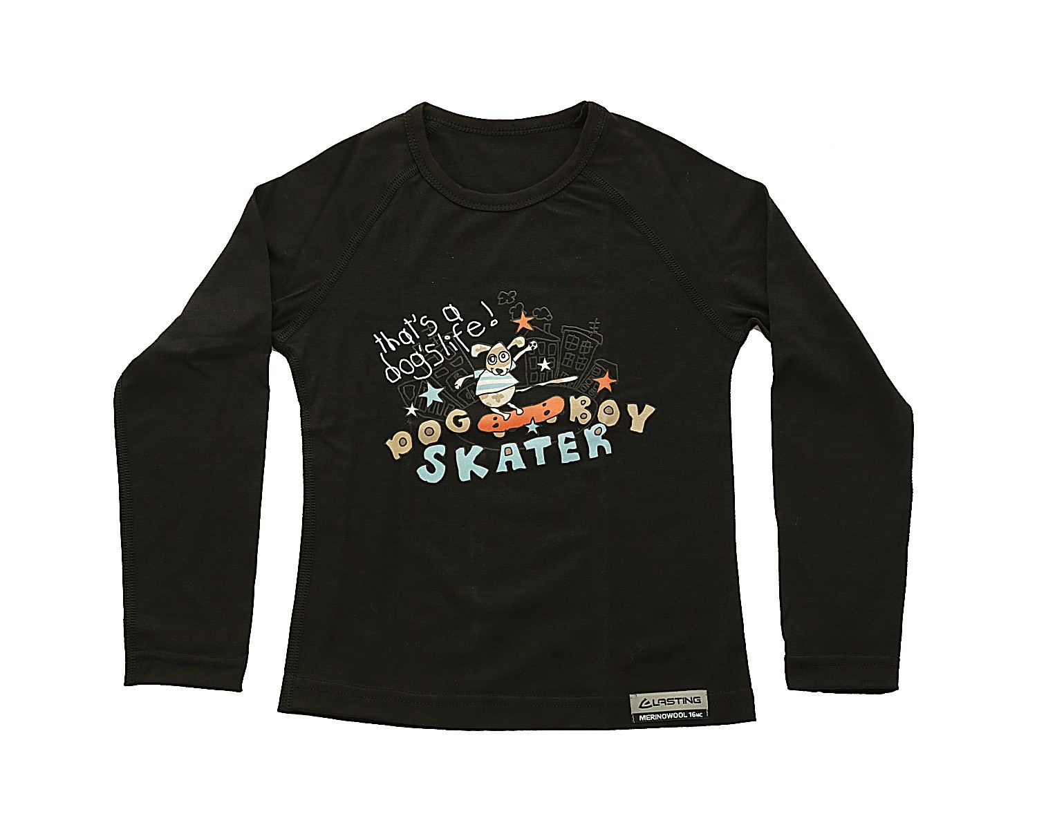camisa Lasting Skater LS - 9090/Black - boy´s