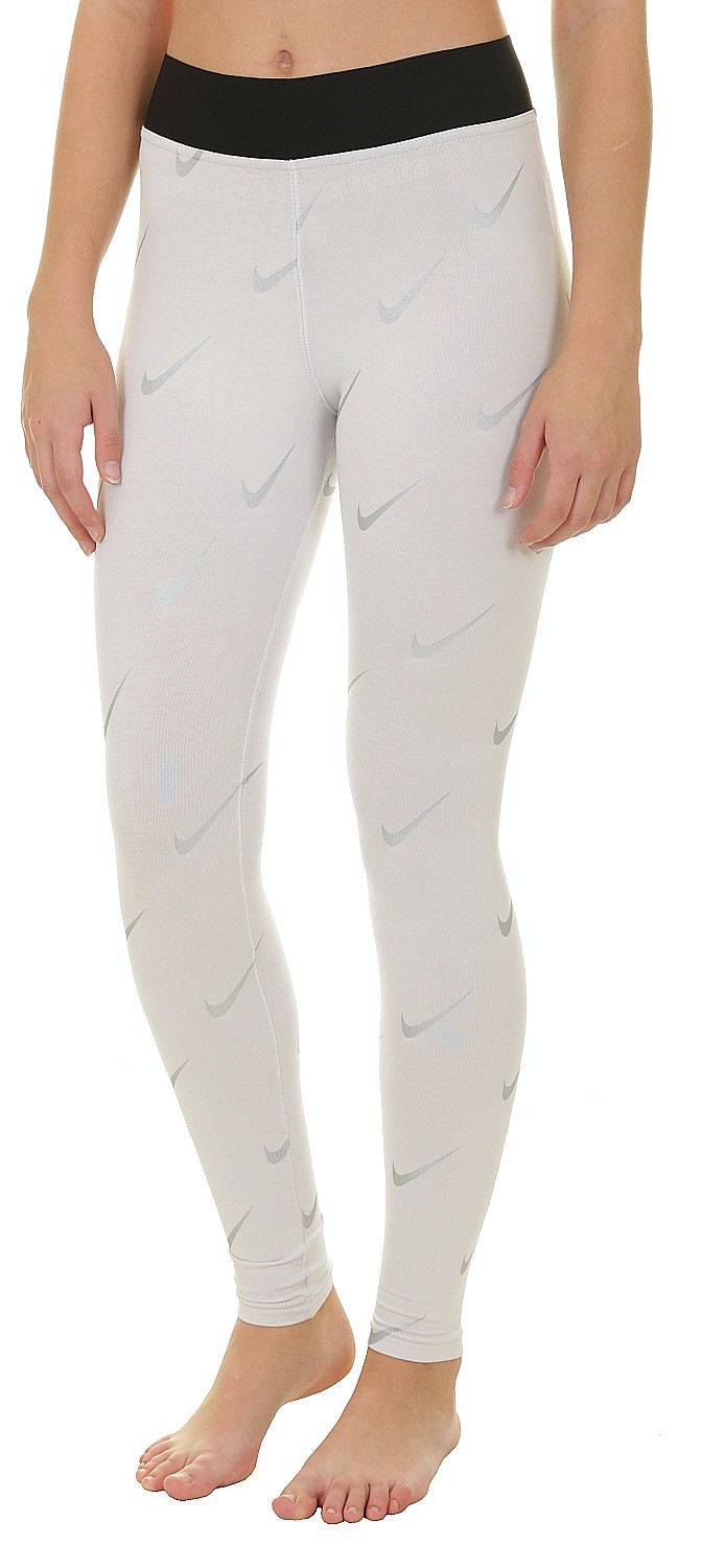 Leggins Nike Sportswear Print Metallic Leggings - 092/Vast Gray - women´s