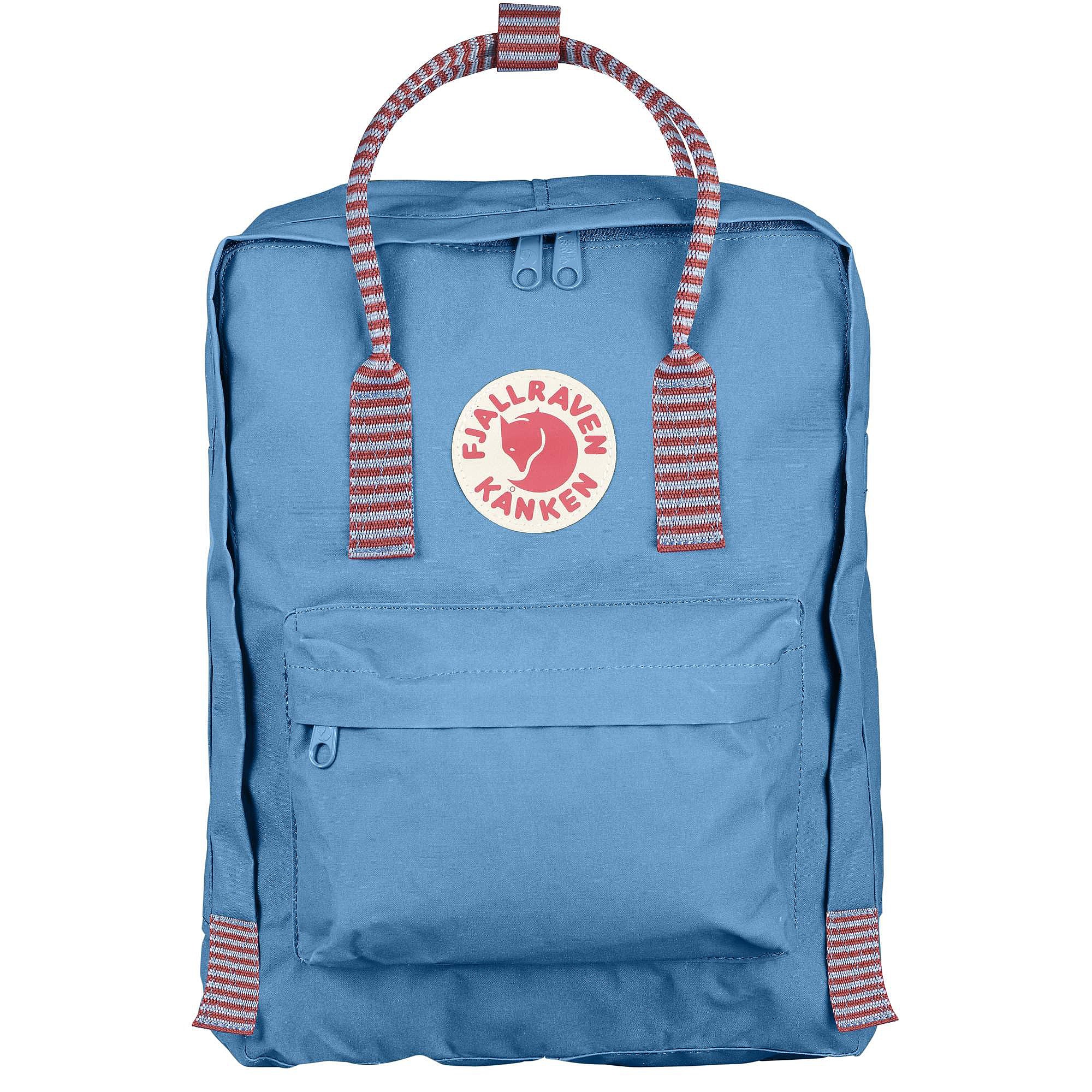 blue striped backpack