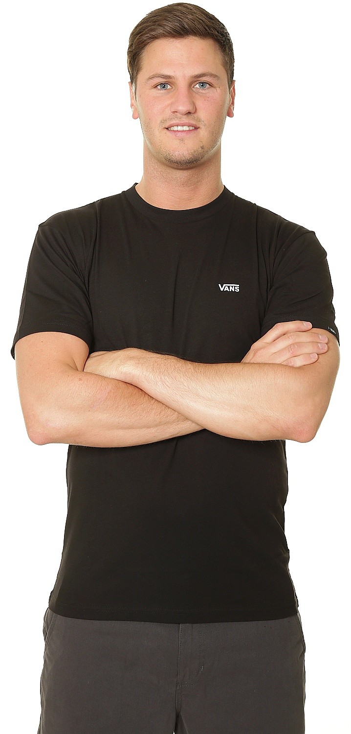 camisa Vans Left Chest Logo - Black/White - men´s