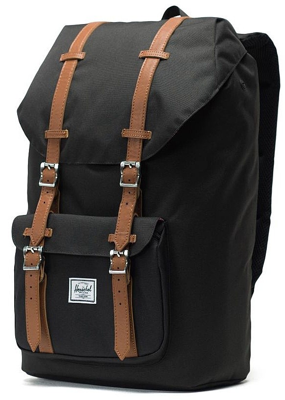 Backpack Herschel Little America Black Tan Synthetic Leather Snowboard Online Eu