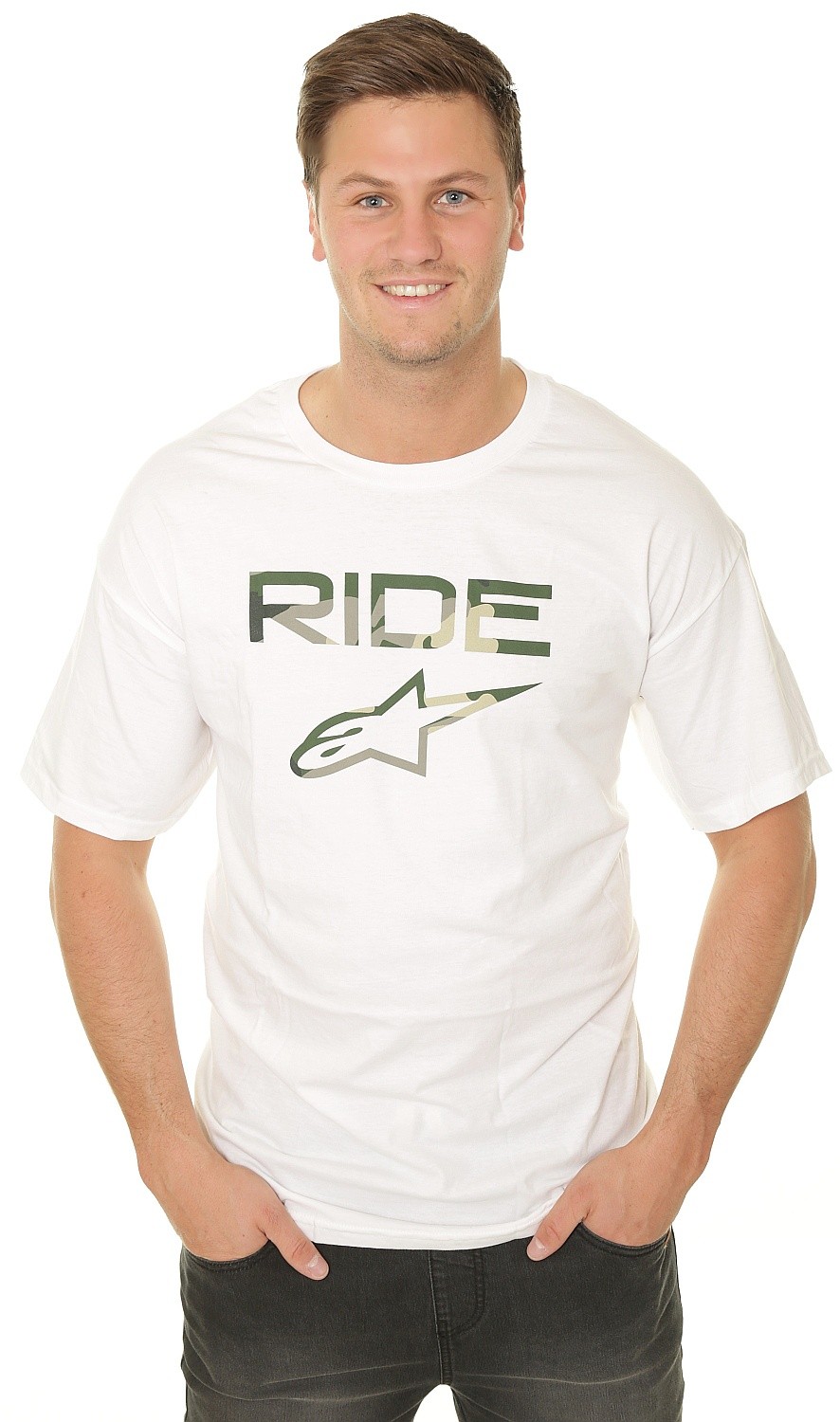 tričko Alpinestars Ride 2.0 Camo - White