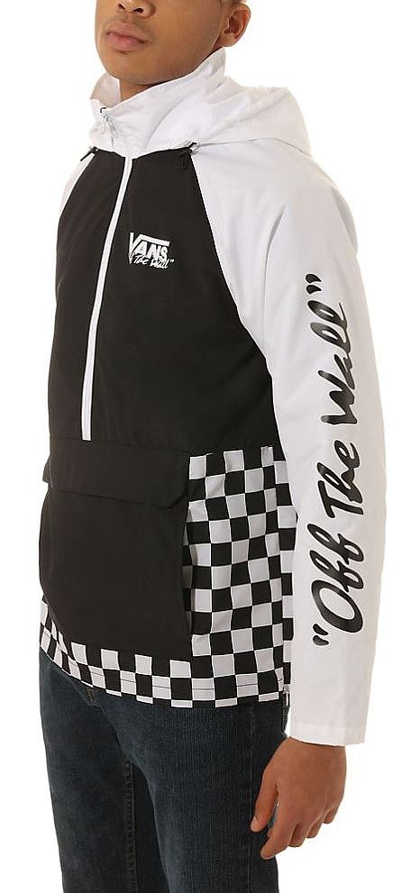 vans black and white jacket