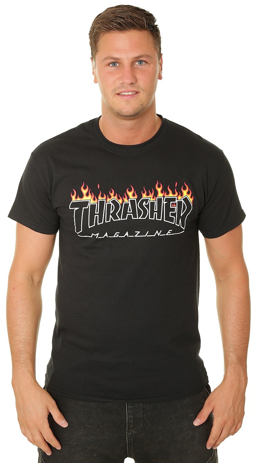 camisa Thrasher Scorched Outline - Black - men´s