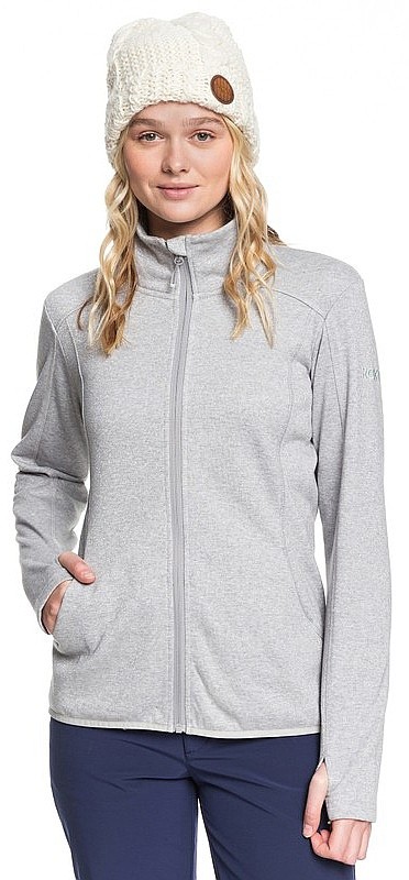 Sweatshirt Roxy Harmony Shimmer Zip - SJEH/Heather Gray - women´s