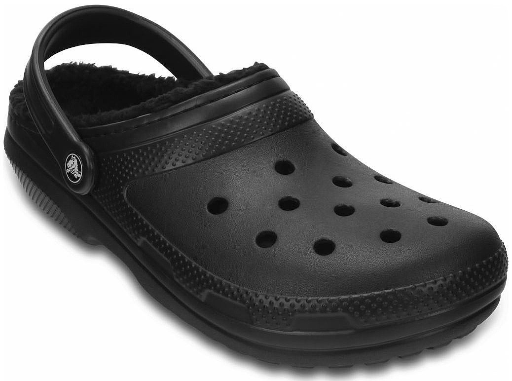 sko Crocs Classic Lined Clog - Black/Black
