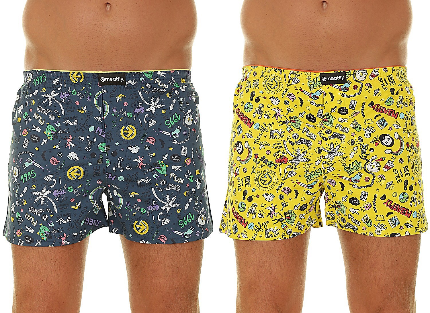 Boxershorts Meatfly Agostino 2 Pack - C/Jamm - men´s