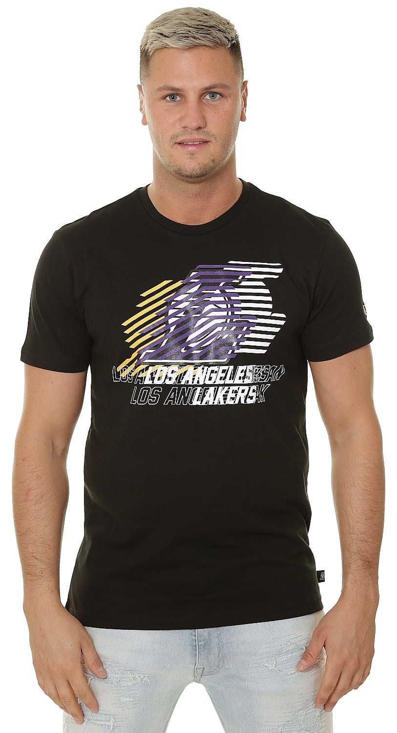 рубашка New Era Logo Repeat NBA Los Angeles Lakers - Black - men´s