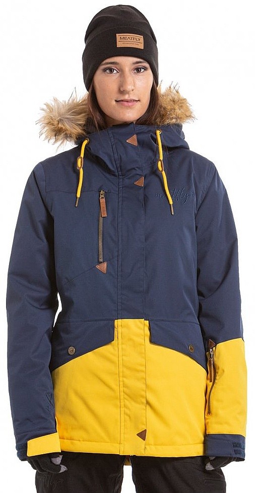 veste Meatfly Athena - B/Navy Stripe/Yellow Stripe - women´s