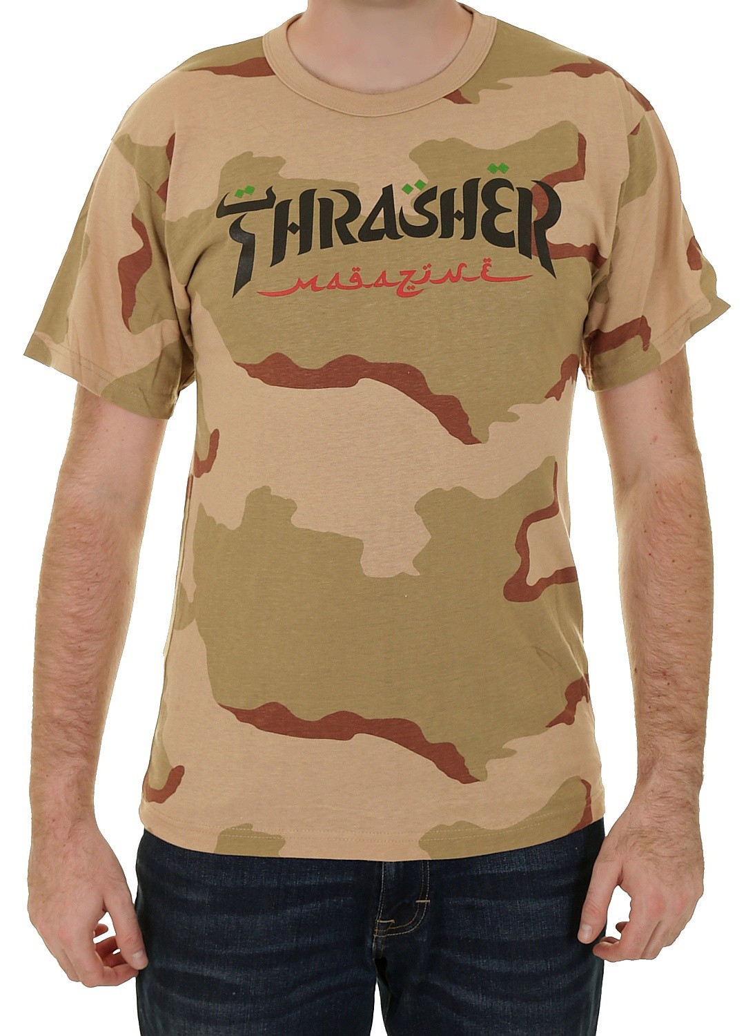 tričko Thrasher Calligraphy - Desert Camo
