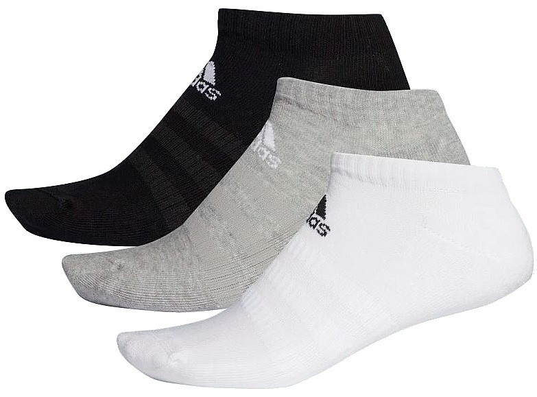 skarpetki adidas Performance Cush Low 3 Pack - Medium Gray Heather/White/Black