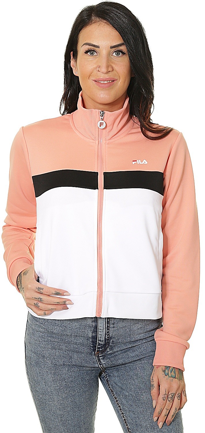 sweat-shirt Fila Samah Zip - Lobster Bisque/Bright White/Black - women´s