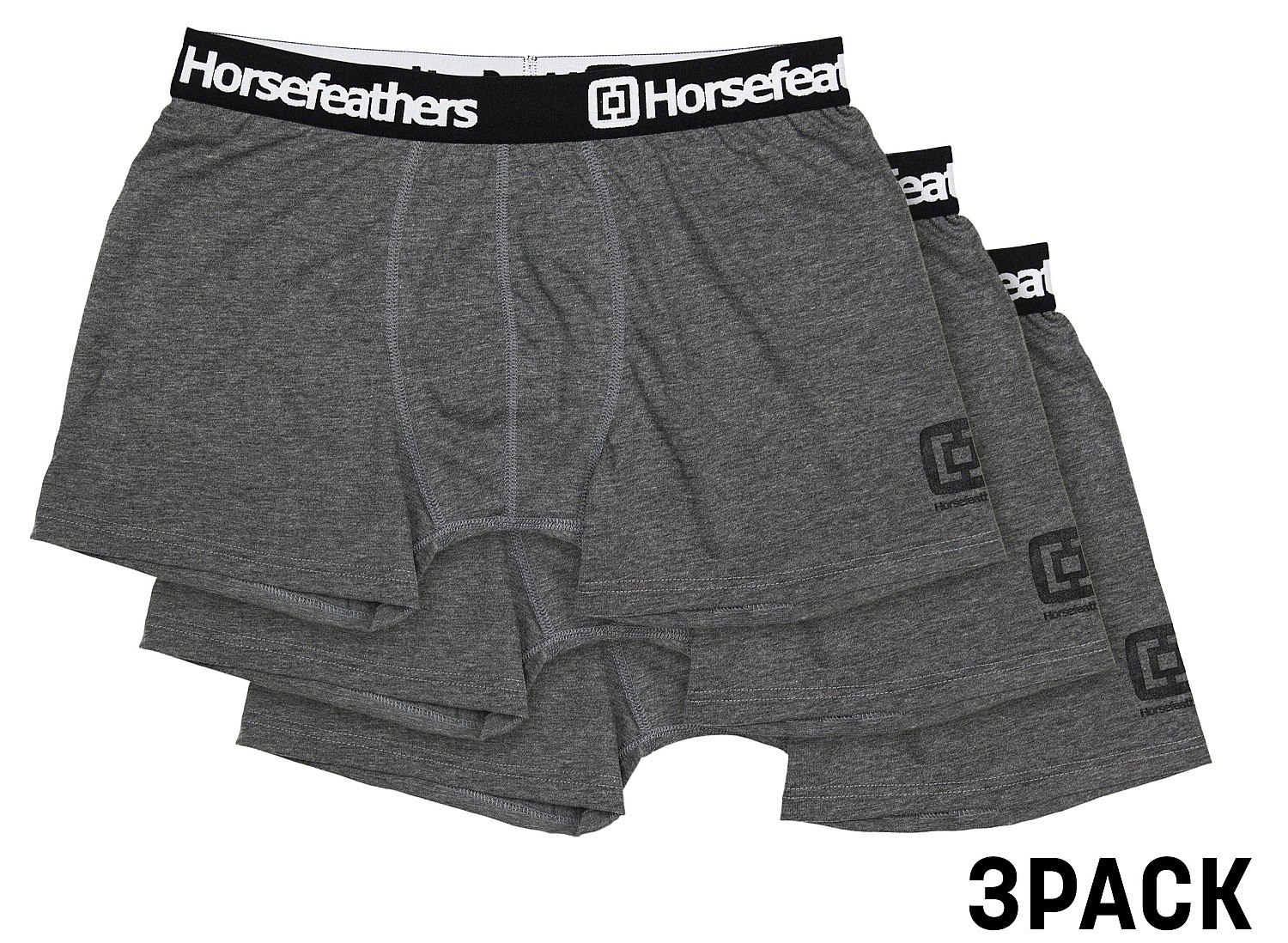 Boxershorts Horsefeathers Dynasty 3 Pack - Heather Anthracite - men´s