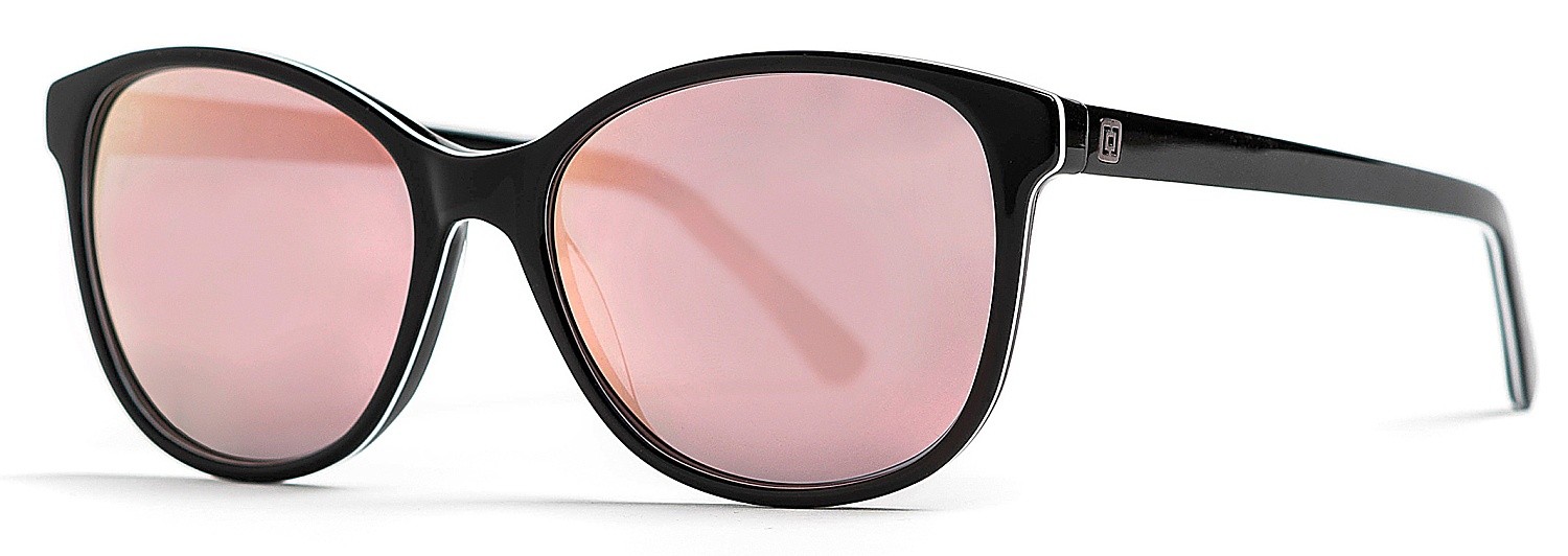 okulary Horsefeathers Chloe - Gloss Black/Mirror Rose/Polarized