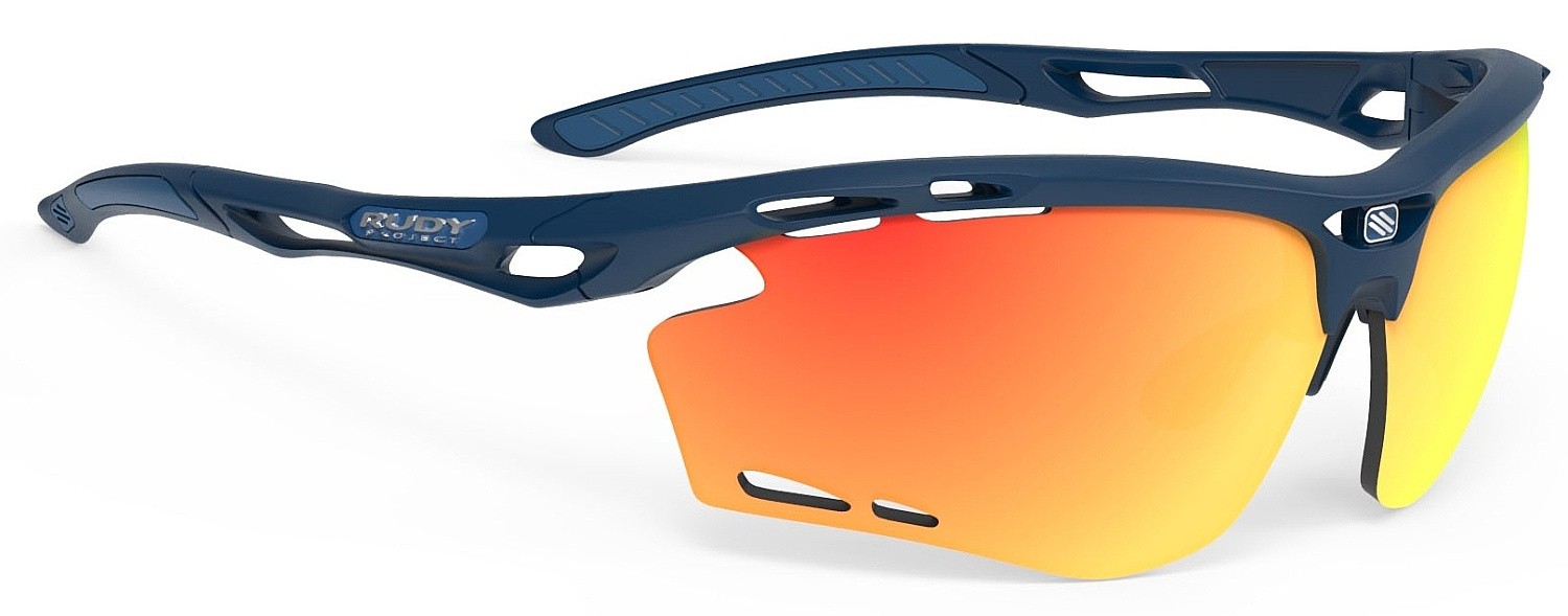 des lunettes Rudy Project Propulse - Blue Navy Matte/Multilaser Orange