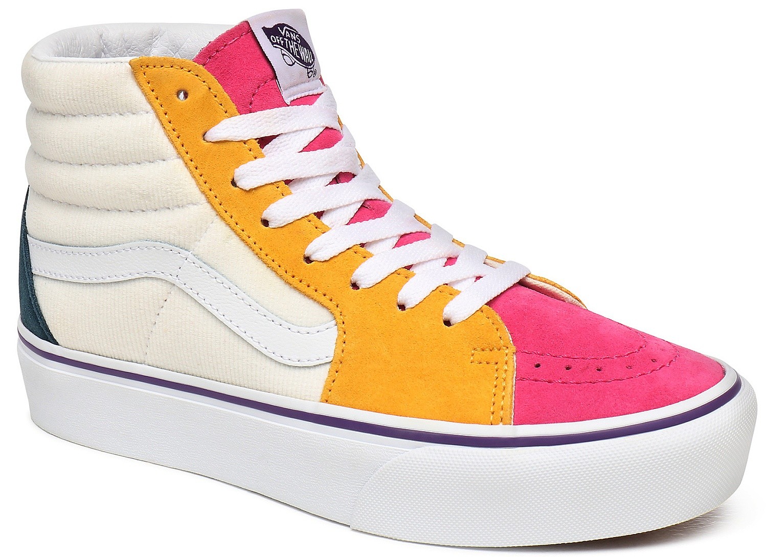 shoes Vans Sk8-Hi Platform 2.0 - Mini Cord/Multi/True White -  snowboard-online.eu