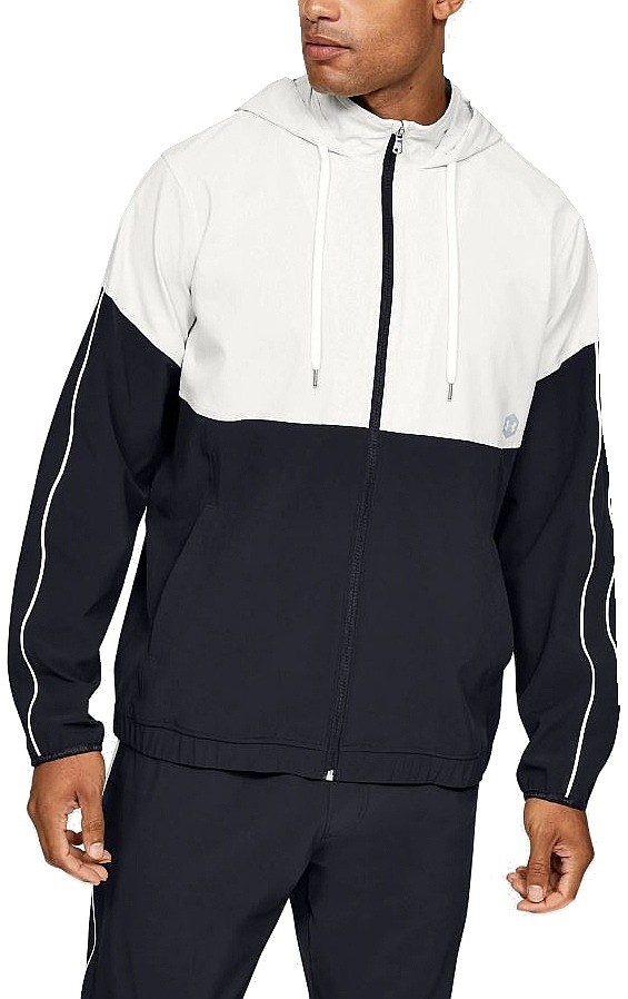 Jacke Under Armour Athlete Recovery Woven Warm Up - 002/Black/Onyx White - men´s