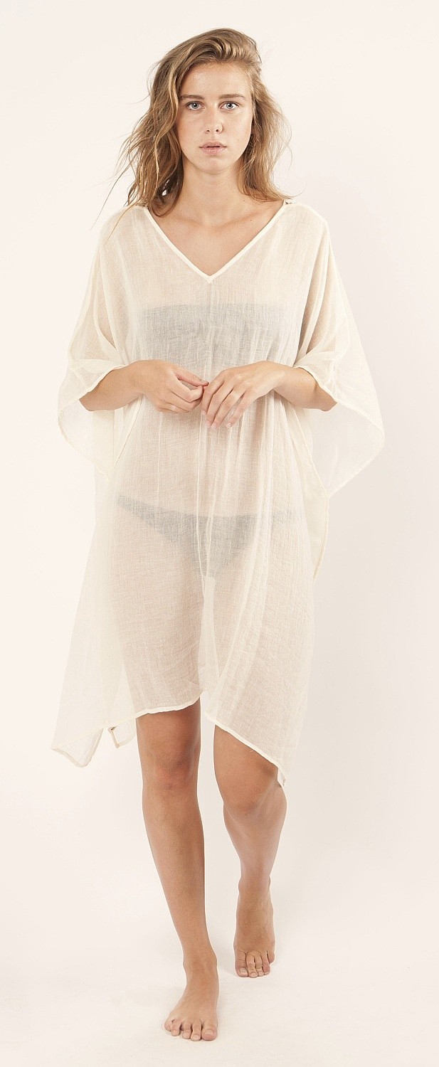 cream kaftan dress