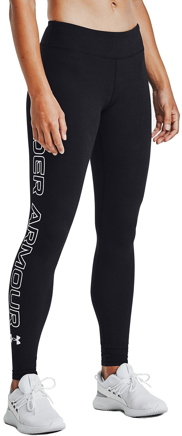 Leggins Under Armour Favorite Wordmark - 001/Black/White/White - women´s