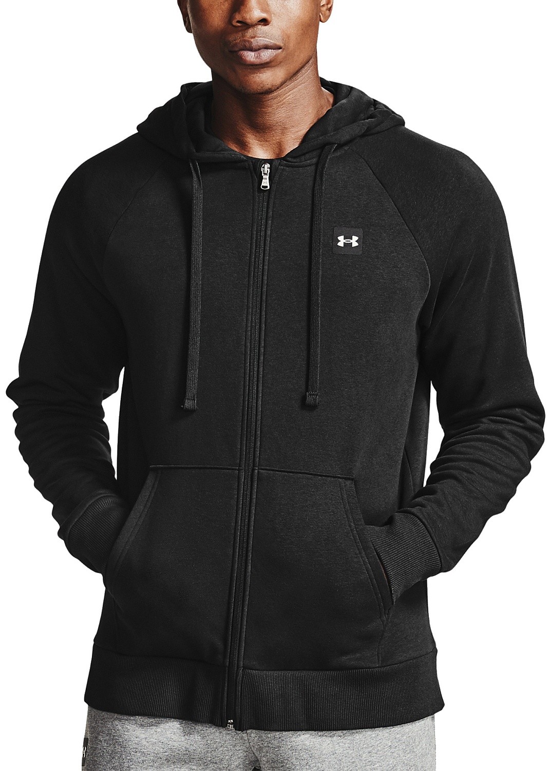 sweat-shirt Under Armour Rival Fleece Zip - 001/Black/Onyx White - men´s