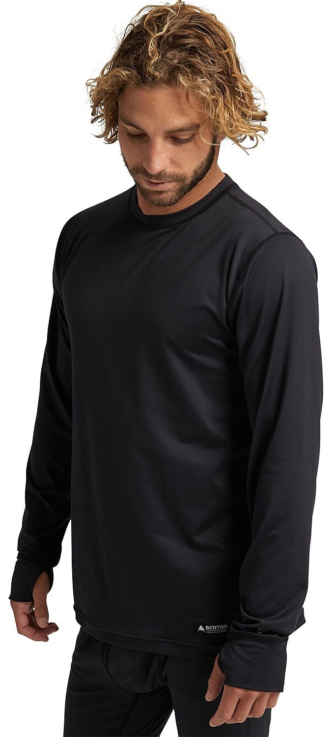 T-Shirt Burton Midweight Crew LS - True Black - men´s
