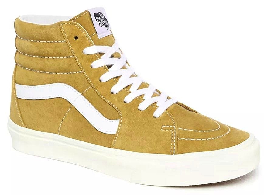 topánky Vans Sk8-Hi - Pig Suede/Honey Gold/True White