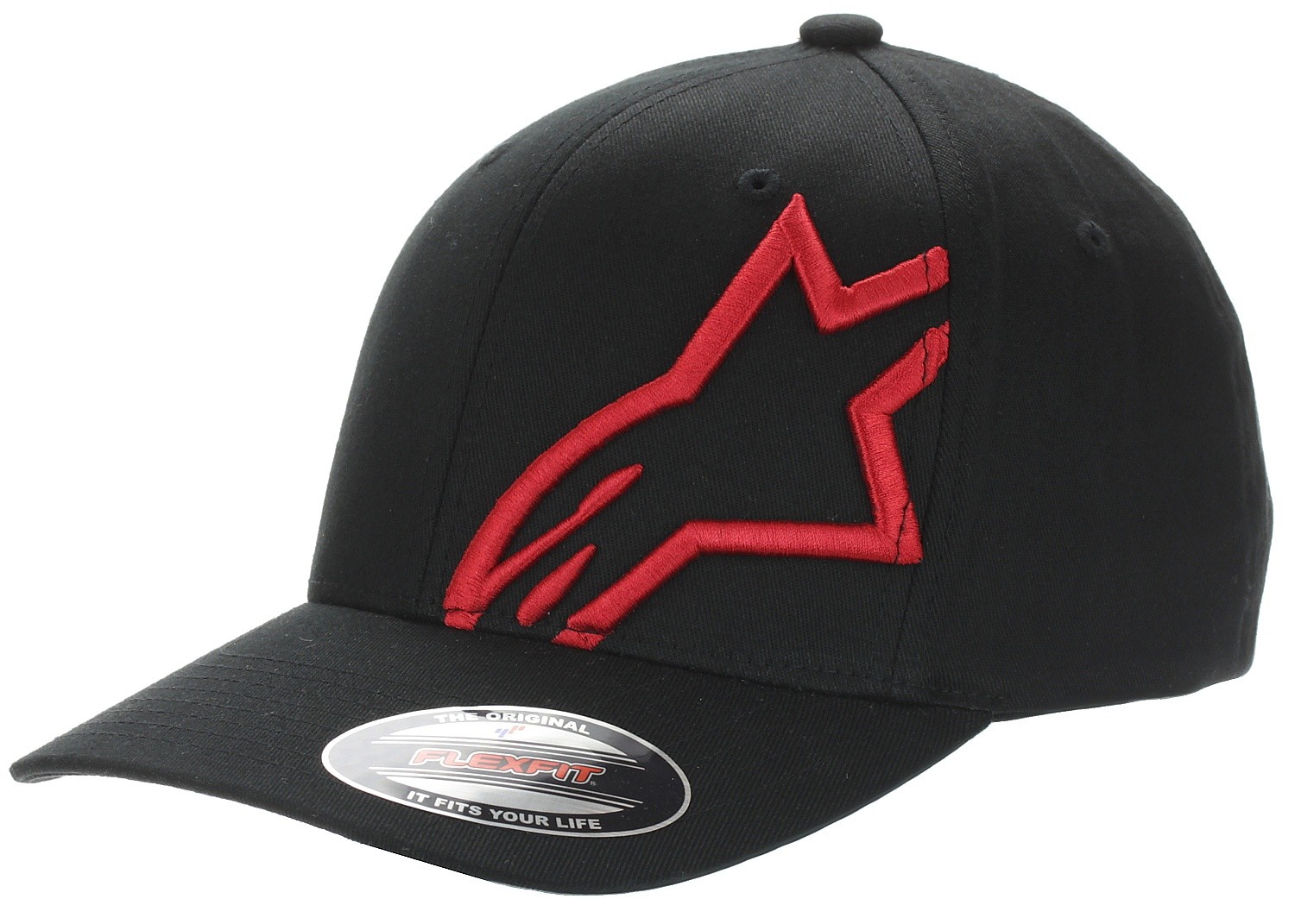 gorra con visera Alpinestars Corp Shift 2 Flexfit - Black/Red - men´s