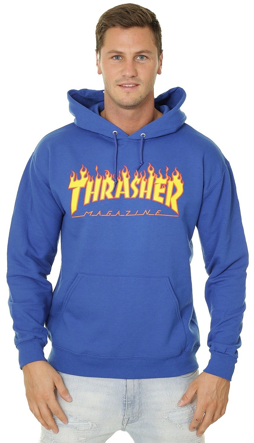 felpa Thrasher Flame Logo - Royal Blue - men´s