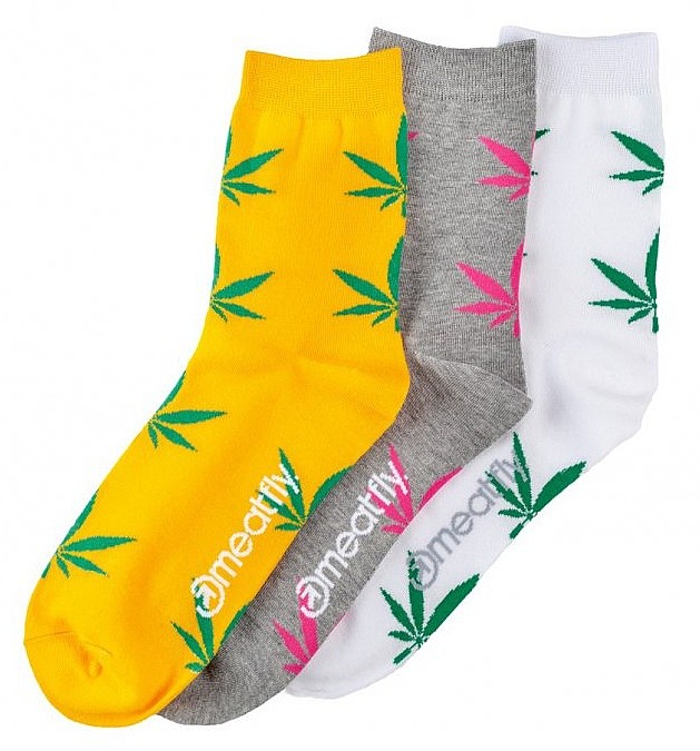 chaussettes Meatfly Ganja Girl 3 Pack - Multicolor - women´s