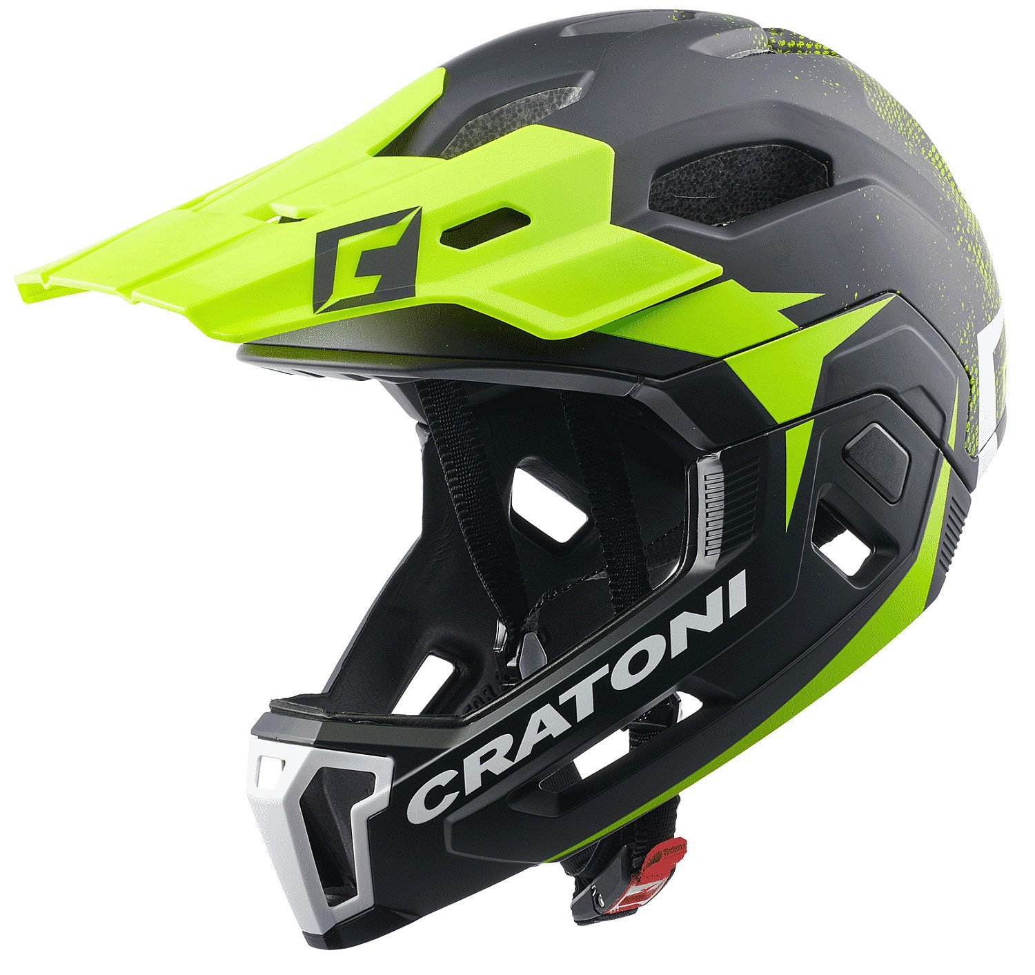 kask Cratoni C-Maniac 2.0 MX - Black/Lime Matt