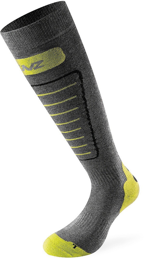 meias Lenz Skiing 1.0 - Gray/Lime