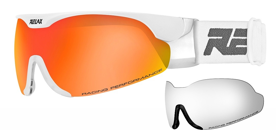 des lunettes Relax Cross - HTG34Q/Shiny White/Bronze/Inferno Platinum