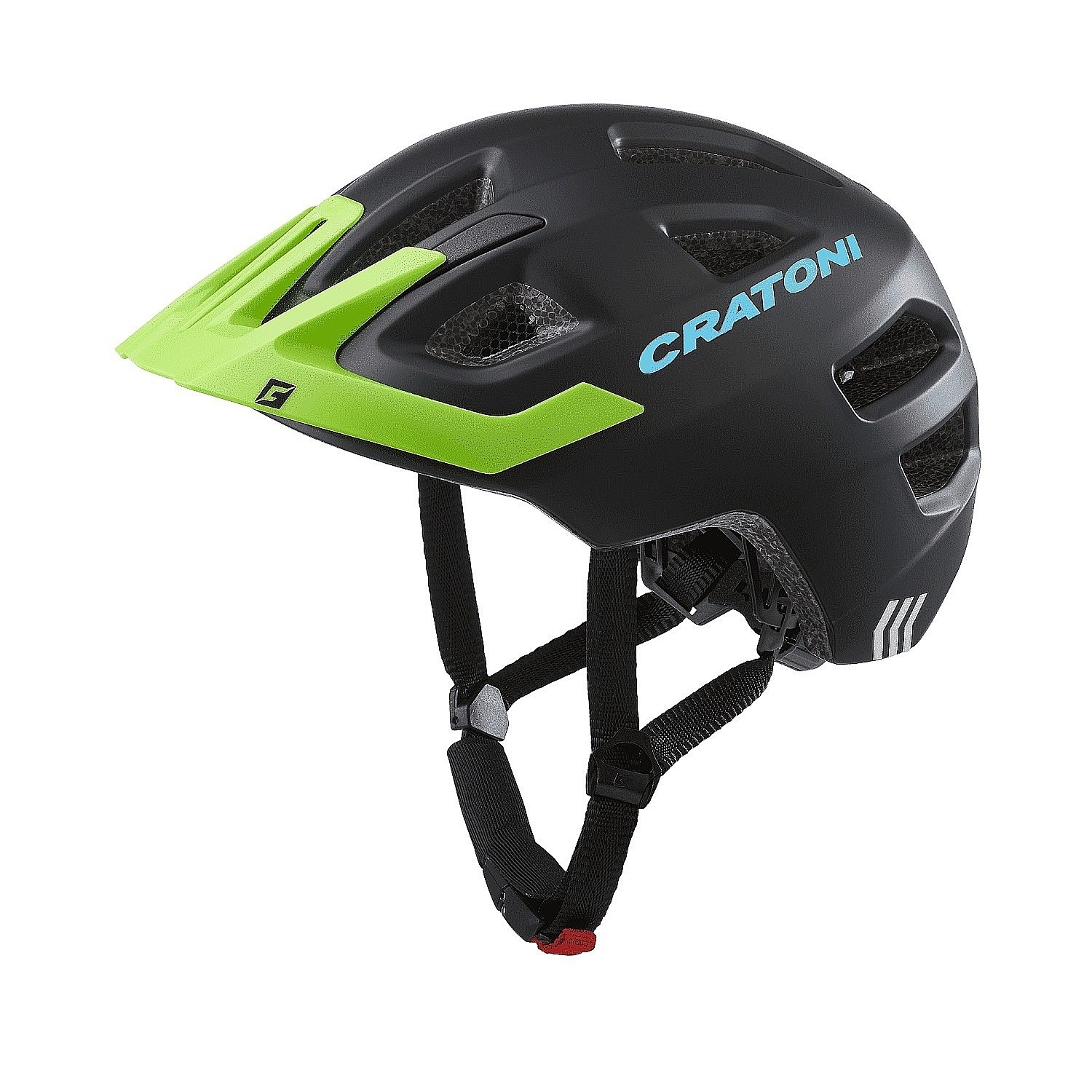 casque Cratoni Maxster Pro - Black/Lime Matt - kid´s
