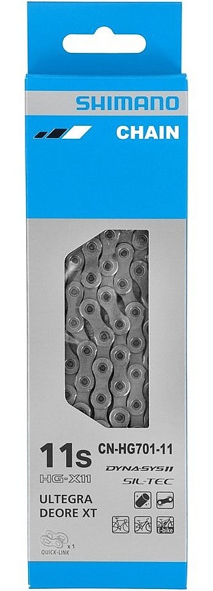 chaîne de vélo Shimano MTB/Sil/E-bike/CN-HG701 11/116 - Assorted