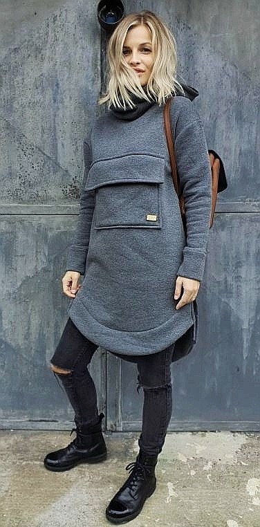 sweat-shirt M.ASCH-Be original Warm Extended - Grey - women´s