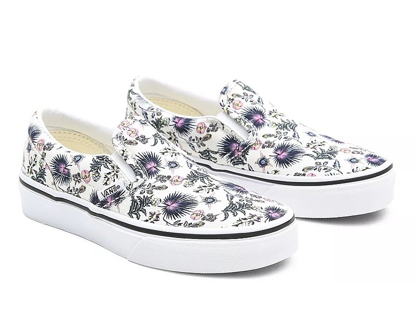 floral vans slip ons womens