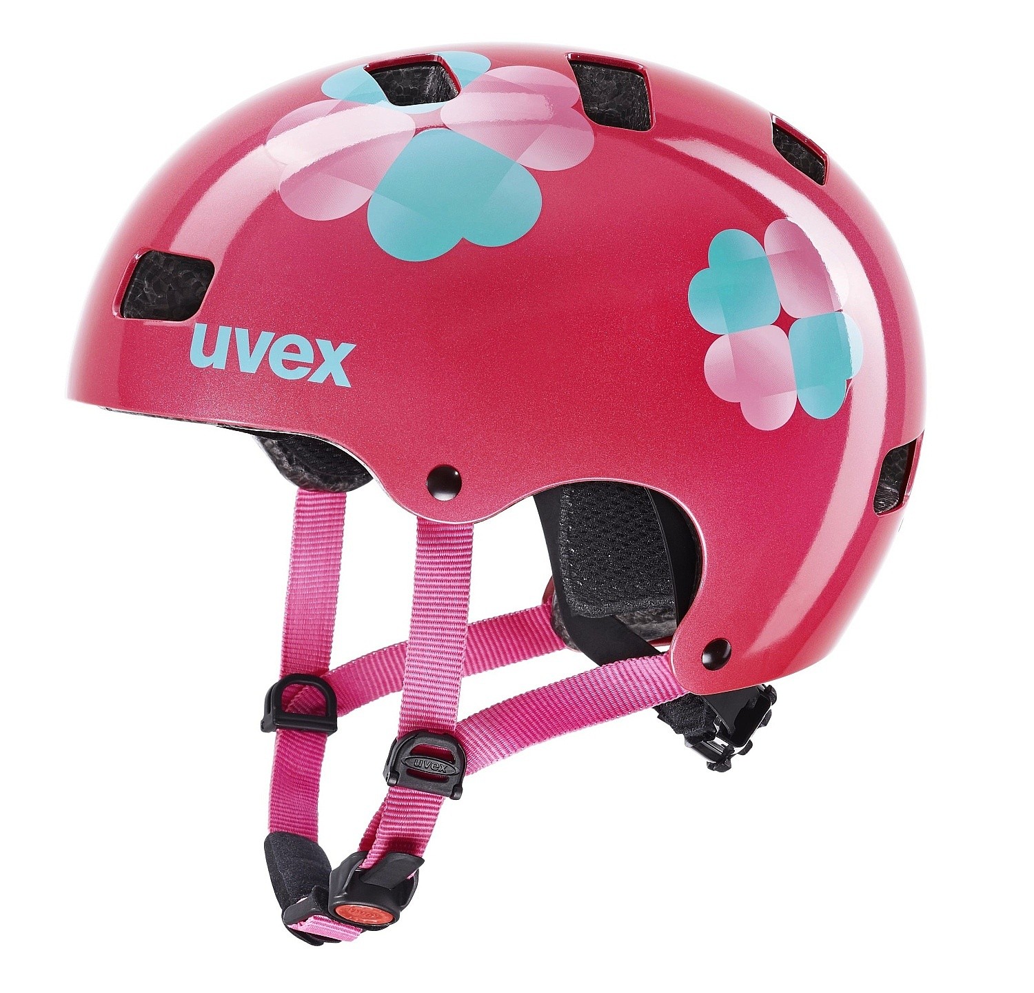 casque Uvex Kid 3 - Pink Flower - girl´s